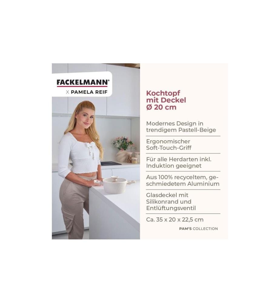 Fackelmann - Casserole Shell 20 cm, beige