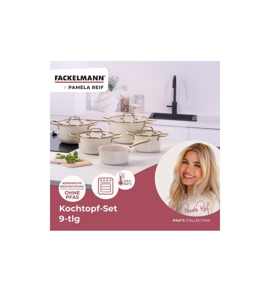 Fackelmann - Set de casseroles Signature, Beige / Or