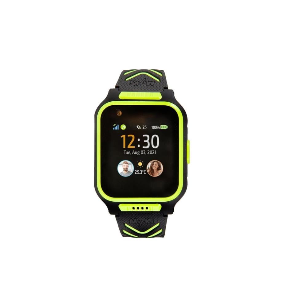 MyKi - Smartwatch Montre GPS pour enfants MyKi - 4 Noir/vert avec carte SIM
