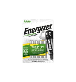 ENERGIZER - Batterie Universal NiMH Micro AAA 500 mAh, 4 Pièce/s