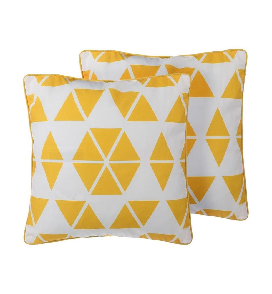 Dekokissen 2er Set PANSY 45 x 45 cm Gelb Geometrisches Muster