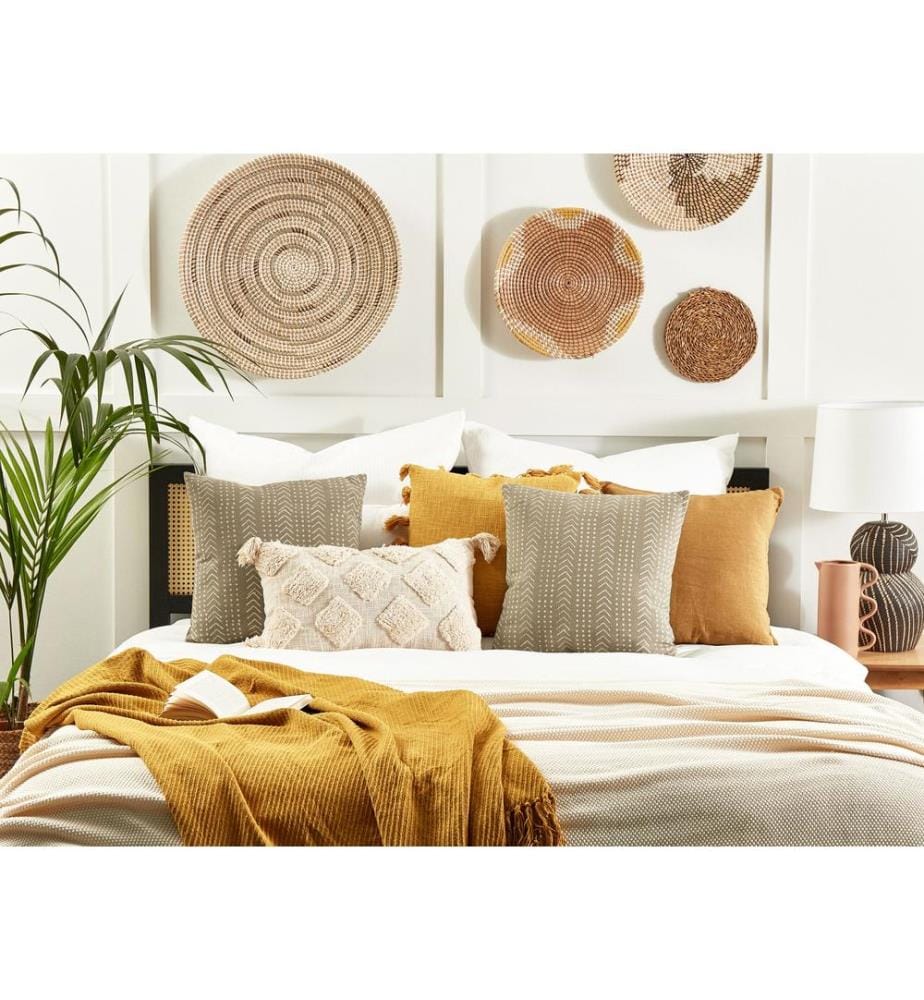 Dekokissen SENECIO Baumwolle 45 x 45 cm Beige Geometrisches Muster