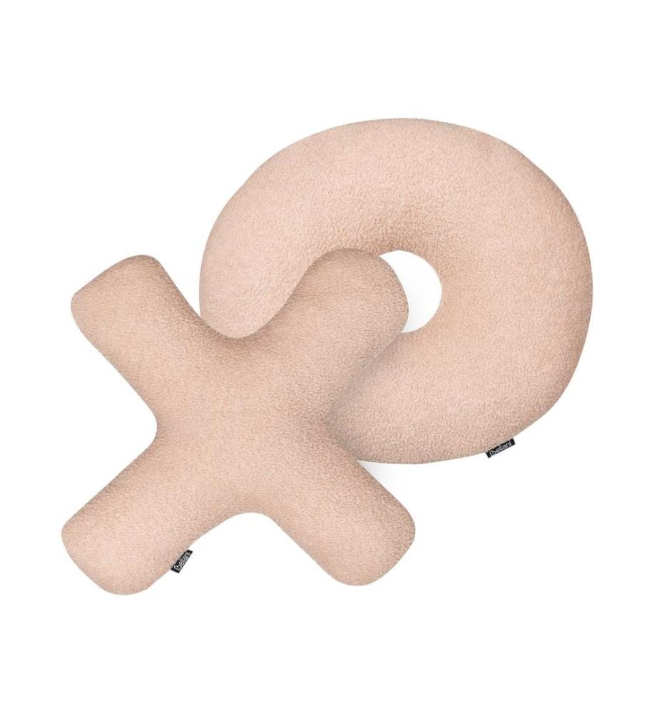 Dekokissen 2er Set HESPERIS Bouclé Pastellrosa Ohne Muster