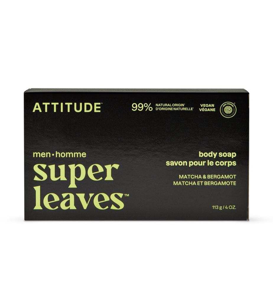 super leaves men Matcha & bergamot body soap 113g