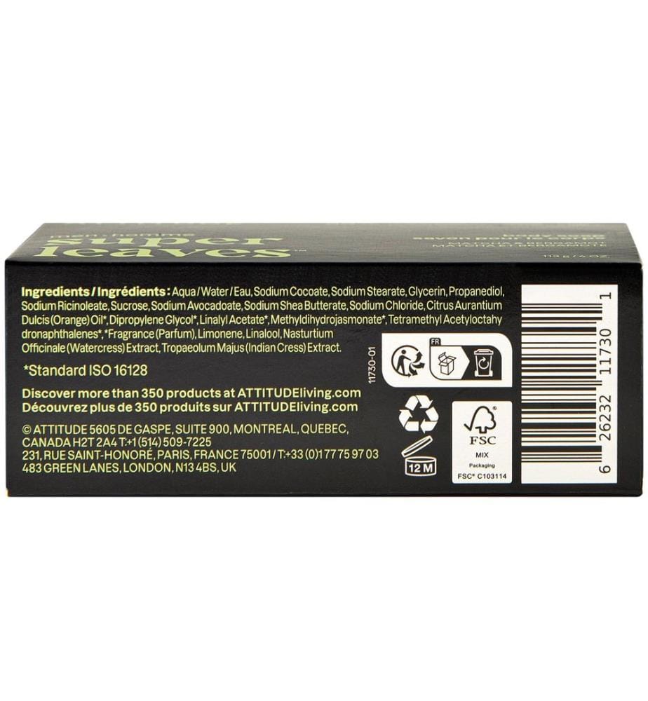 super leaves men Matcha & bergamot body soap 113g