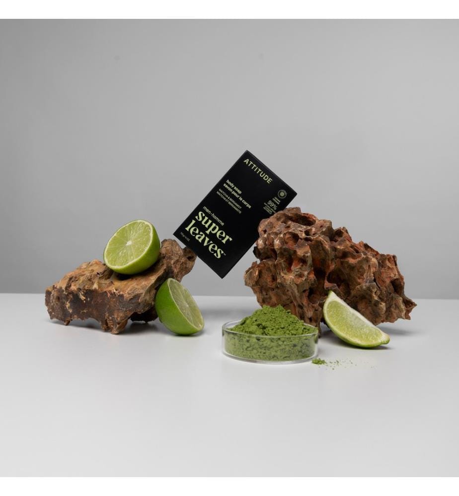 super leaves men Matcha & bergamot body soap 113g