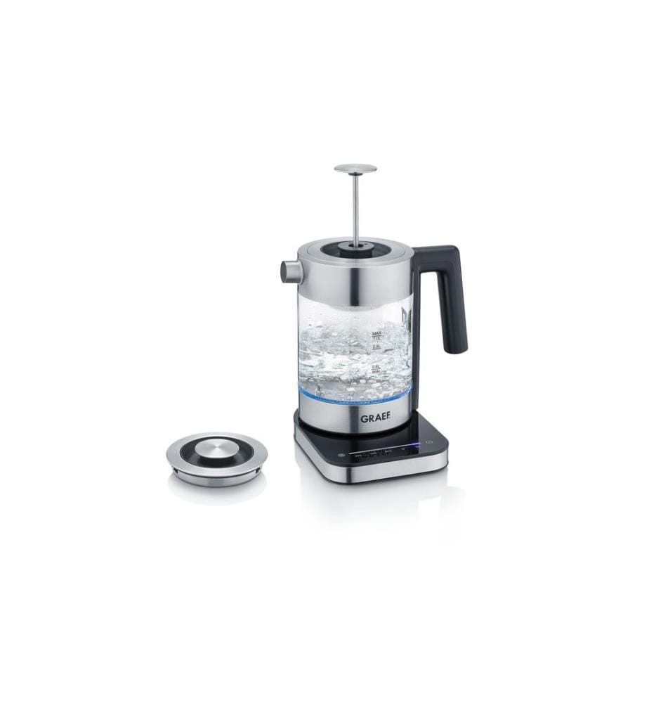 GRAEF - Bouilloire WK 350, 1 l, Acier inoxydable/Transparent