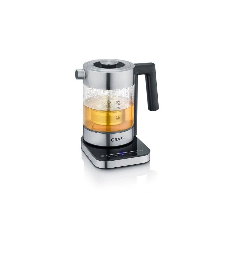 GRAEF - Bouilloire WK 350, 1 l, Acier inoxydable/Transparent