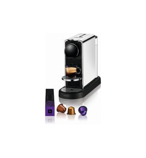 Krups - Kaffeemaschine Nespresso CitiZ Platinum Edelstahl/Schwarz