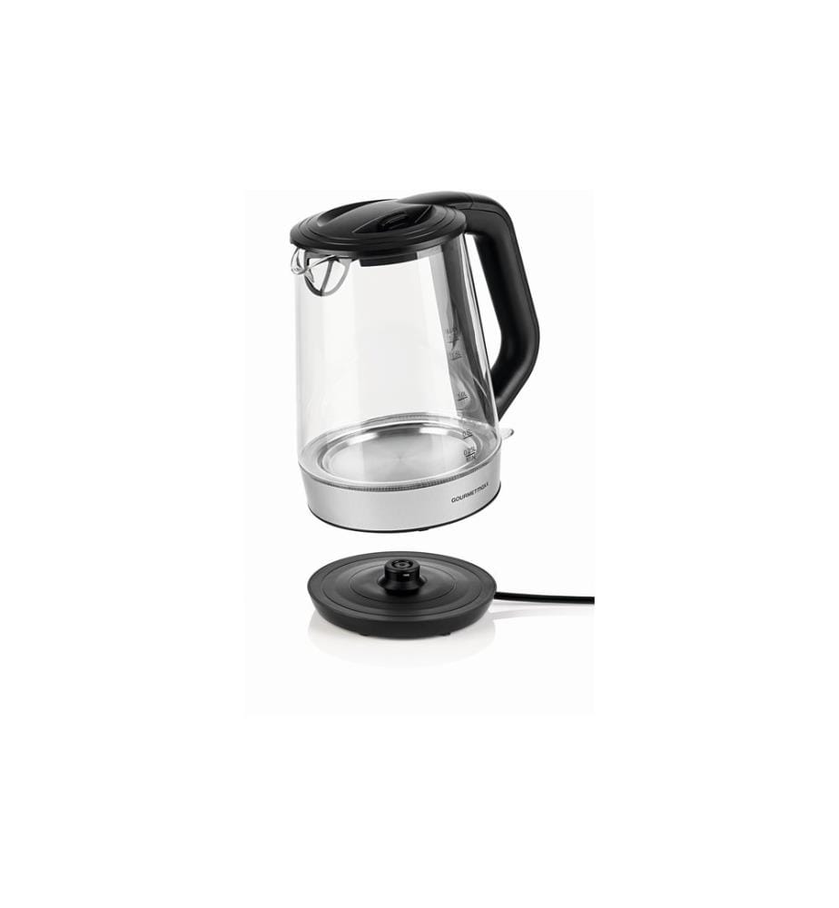 GOURMETMAXX - Bouilloire 1.7 l, Noir/Transparent