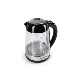 GOURMETMAXX - Bouilloire 1.7 l, Transparent/Noir