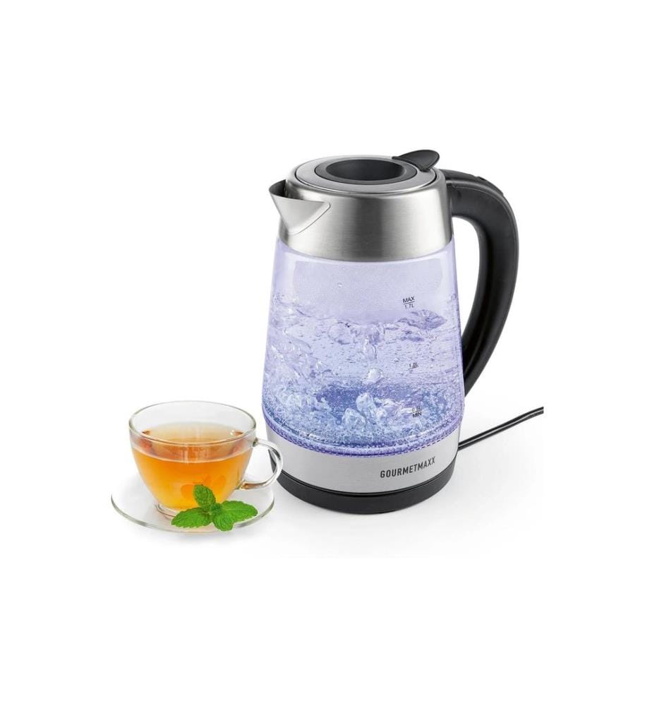 GOURMETMAXX - Bouilloire 2200 W 1.7 l, Transparent