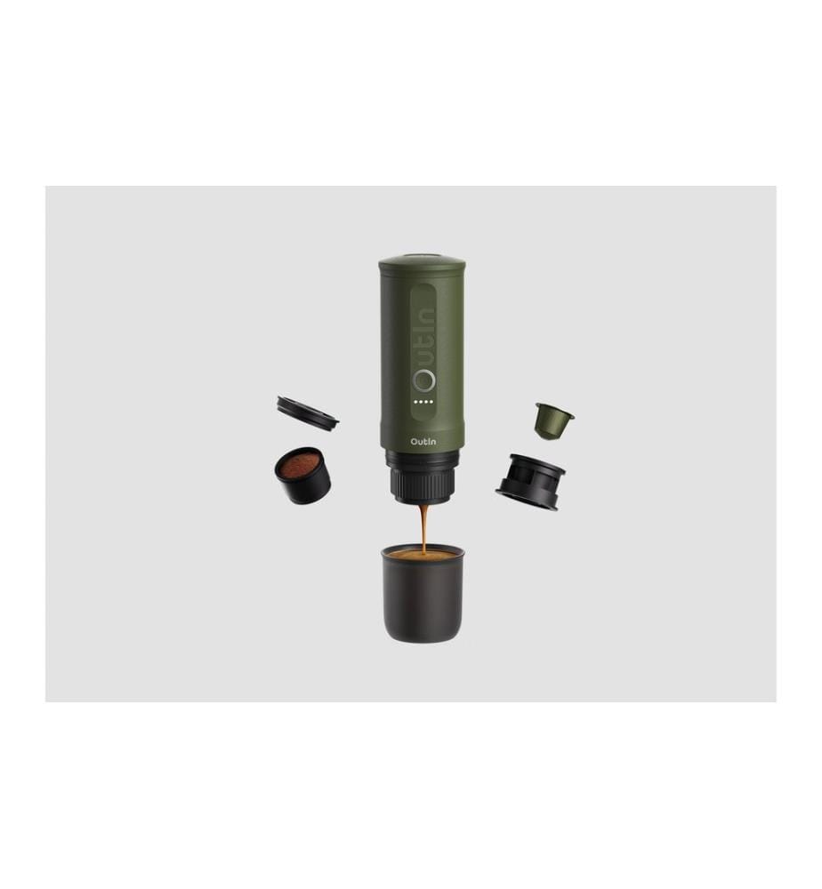 OUTIN - Machine à café portable Nano Vert forêt