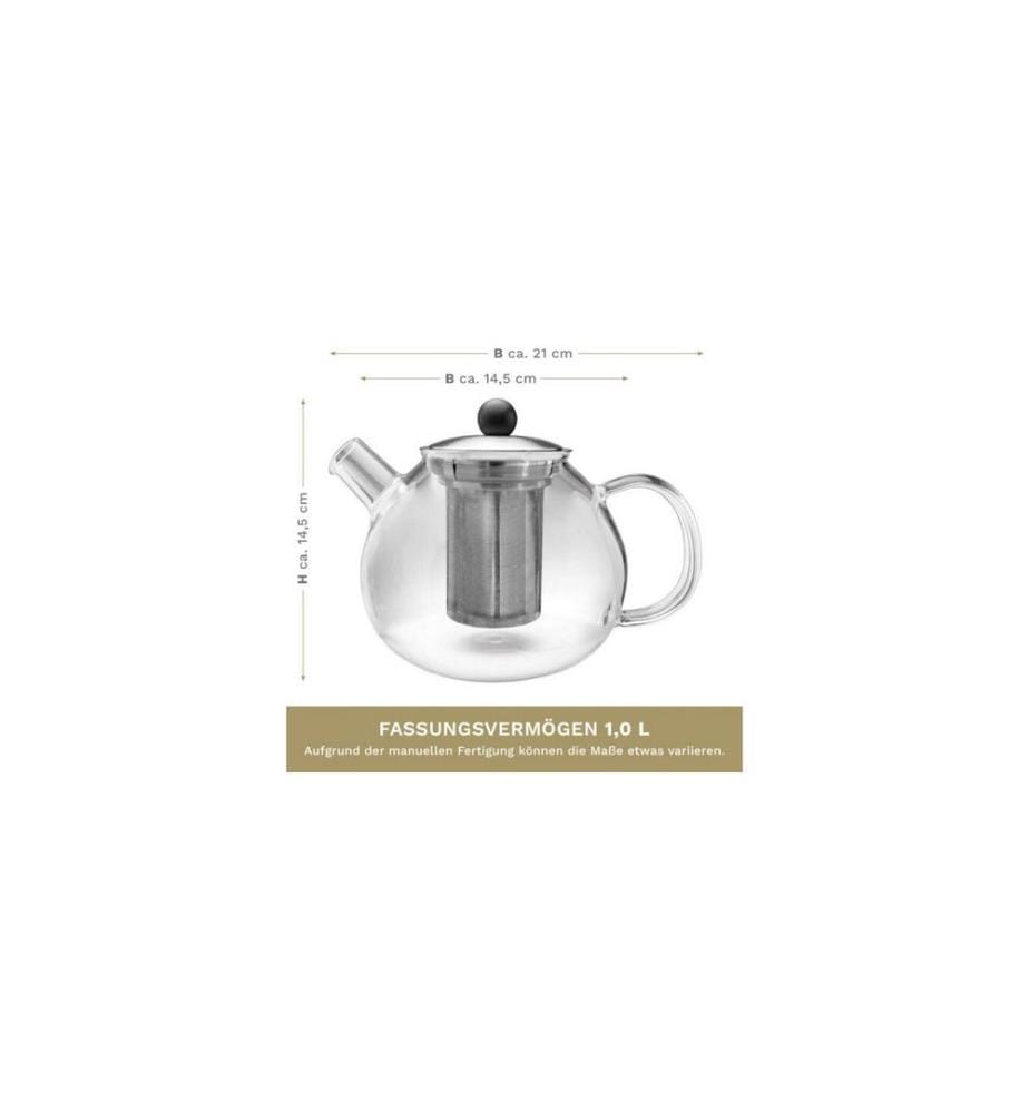 Creano - Teekanne 1 l, Transparent