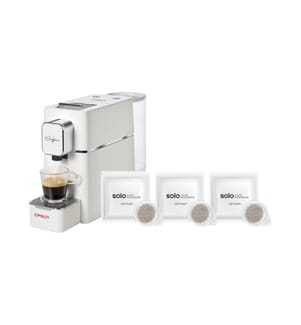 POLTI - Cafetière à portions individuelles Coffea S15W, Set Argenté/Blanc