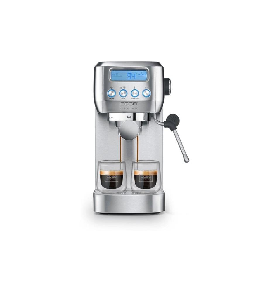 Caso - Machine à expresso EspressoGourmet Crema Argenté