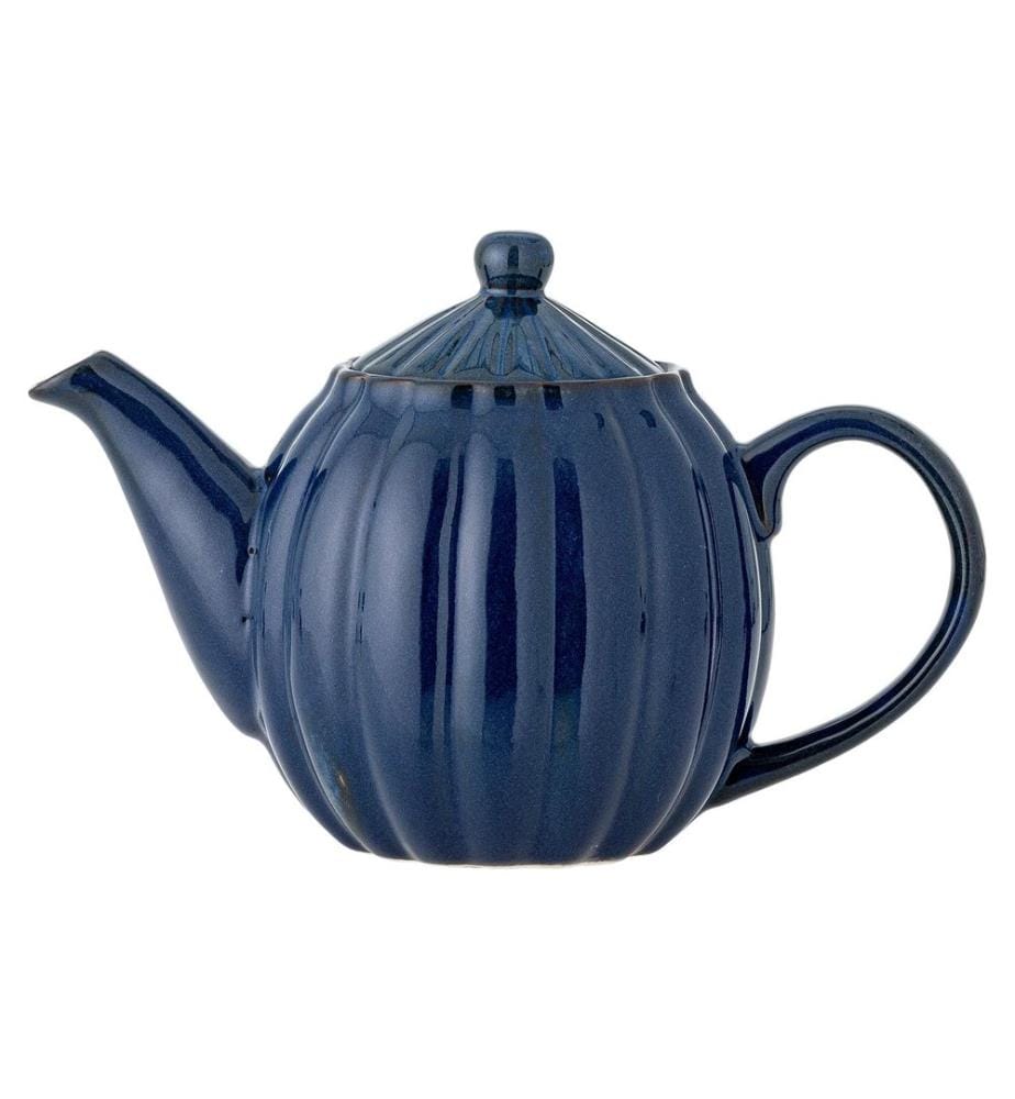 Bloomingville - Teekanne Latina, 1 l, Steingut, Blau
