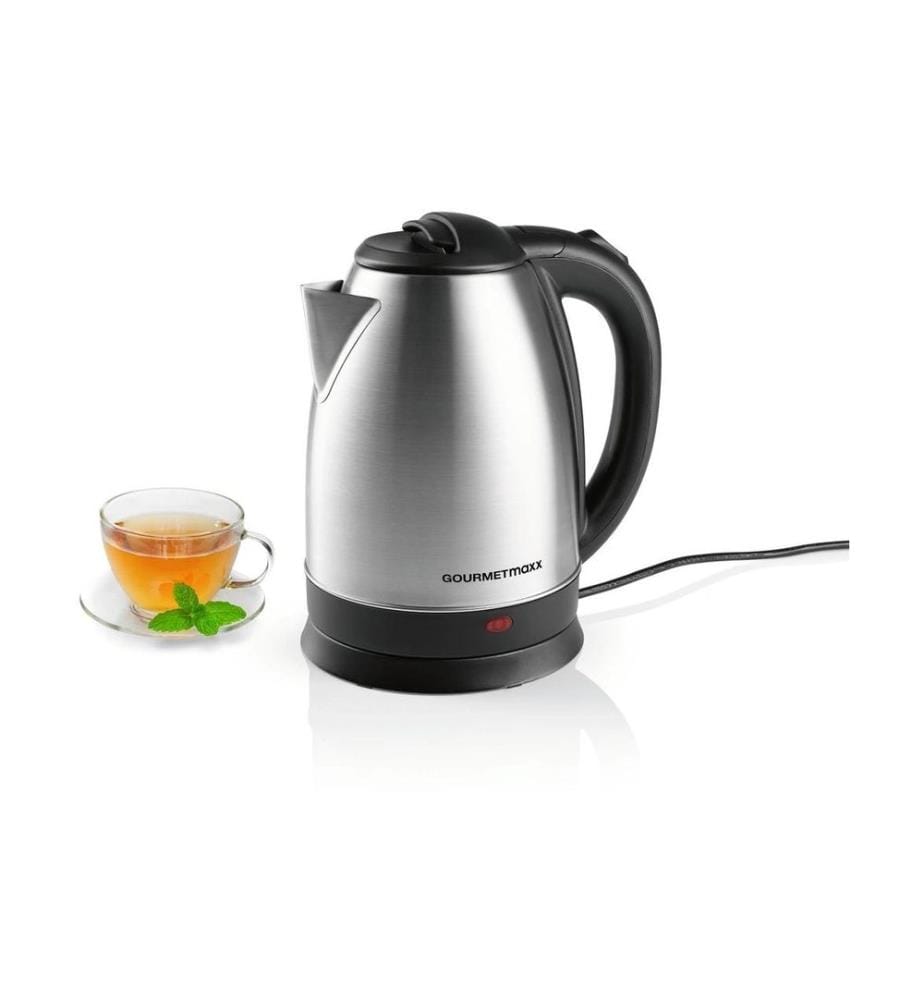 GOURMETMAXX - Bouilloire 1.8 l, Noir/Argenté
