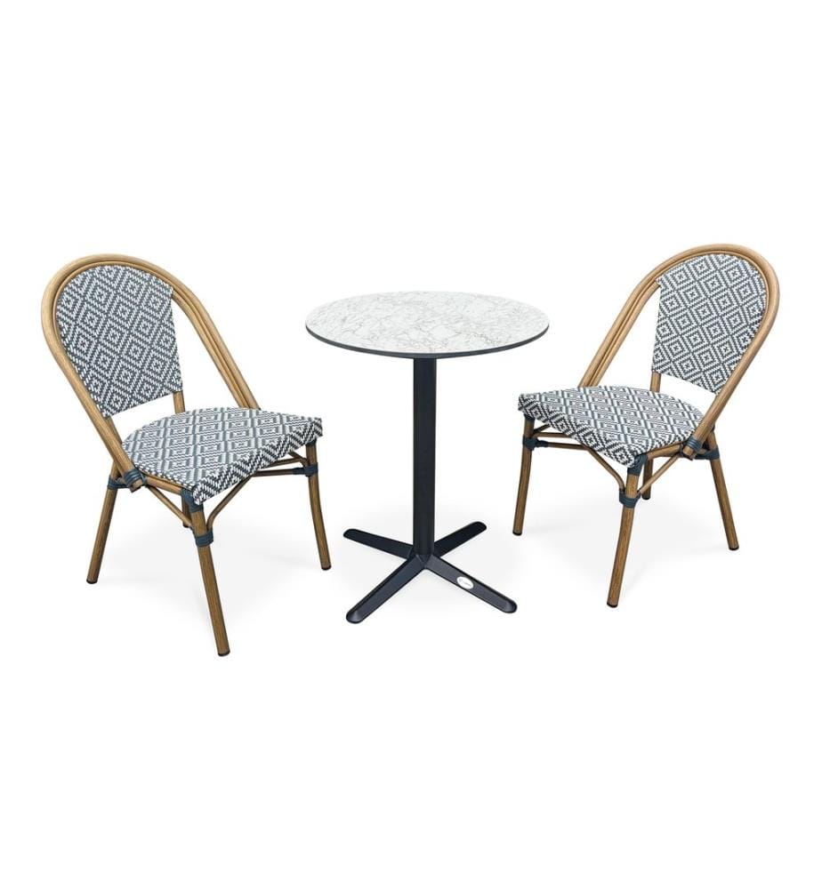 Bistro-Set Rund 2-Sitzer - Blau