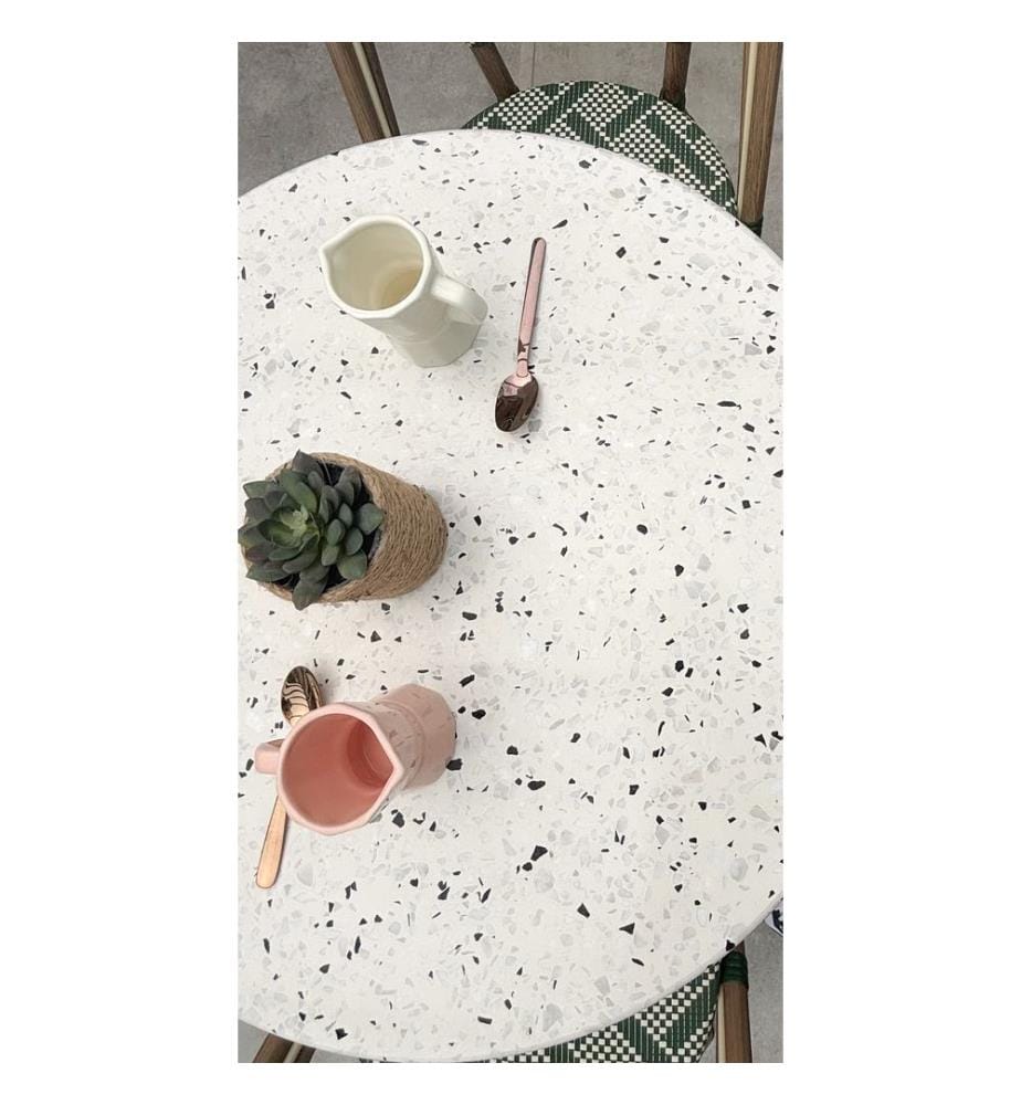 Gartentisch Bistro Rund Ø 60 cm - Weiss