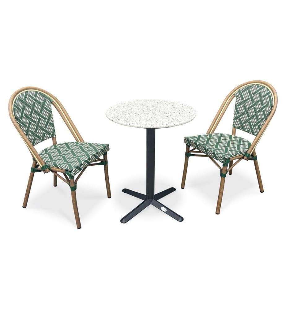 Bistroset Rund 2-Sitzer - Grün