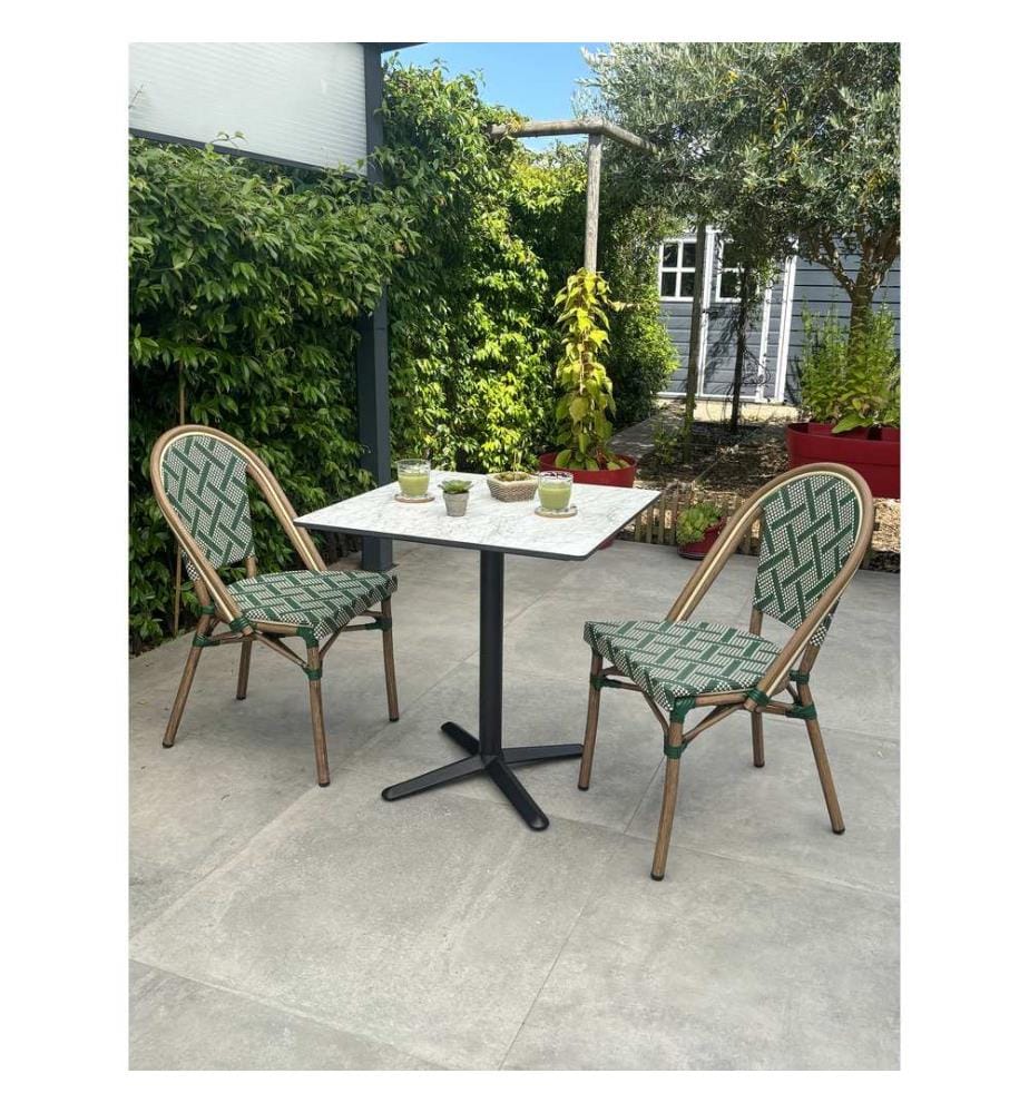 Bistro-Set Quadratisch 2-Sitzer - Grün