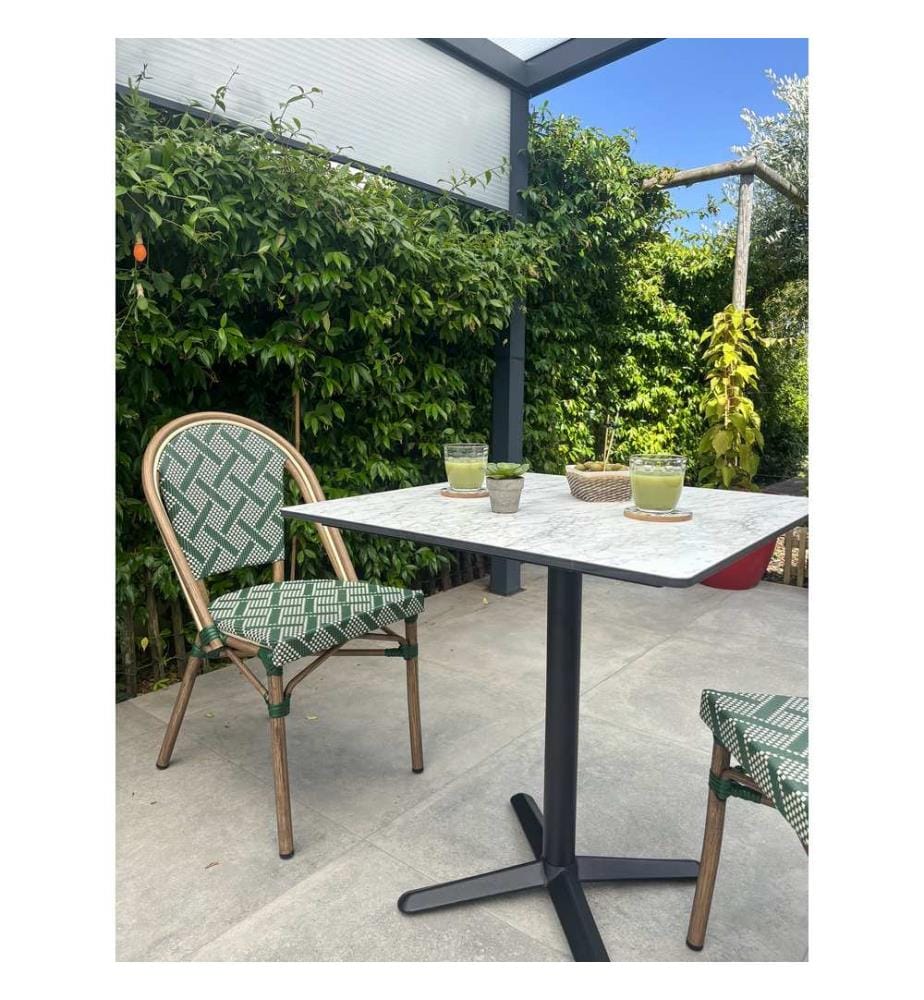 Bistro-Set Quadratisch 2-Sitzer - Grün