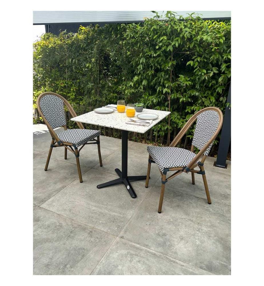 Bistro-Set Quadratisch 2-Sitzer - Blau