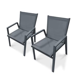 2er-Set Gartensessel Florida - Anthrazitgrau