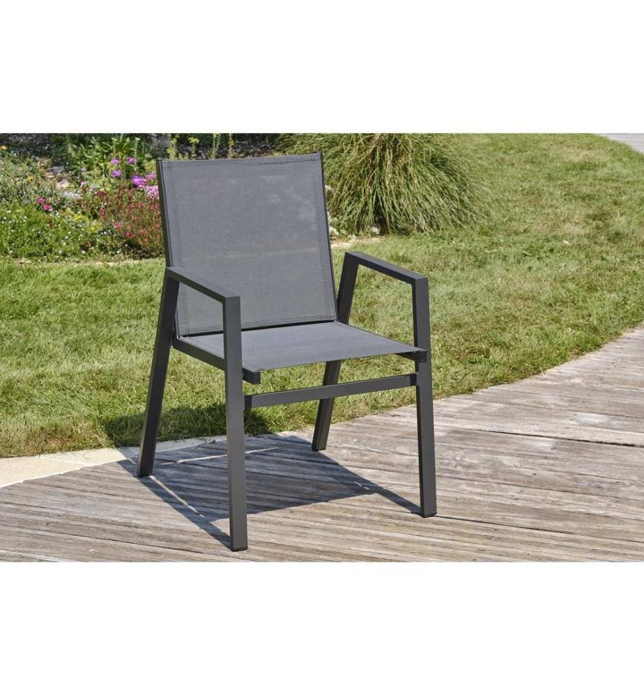 2er-Set Gartensessel Florida - Anthrazitgrau