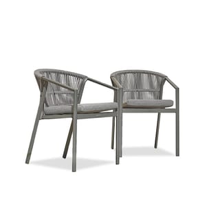 Gambi Gartensessel 2er-Set - Anthrazitgrau
