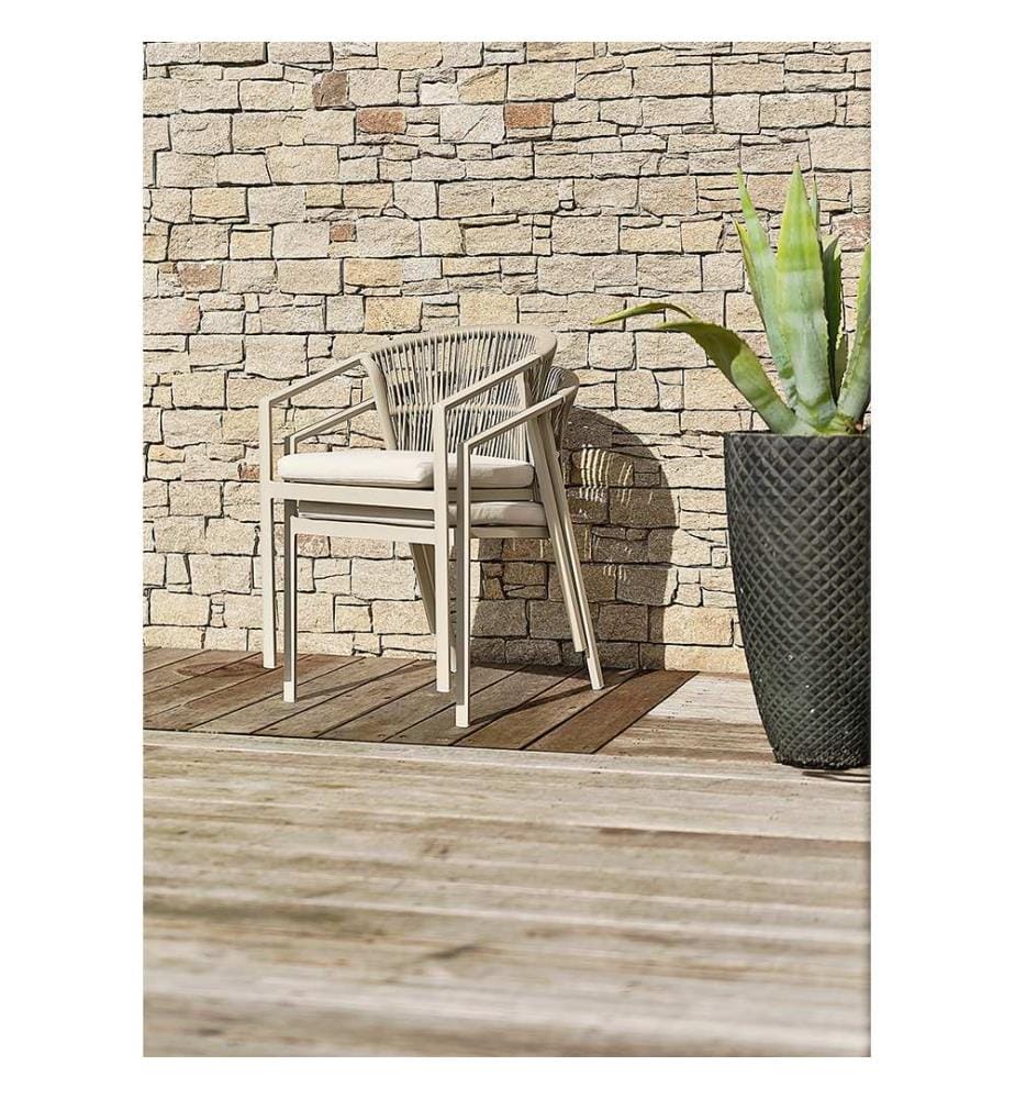 2er-Set Gartensessel Gambi - Grège