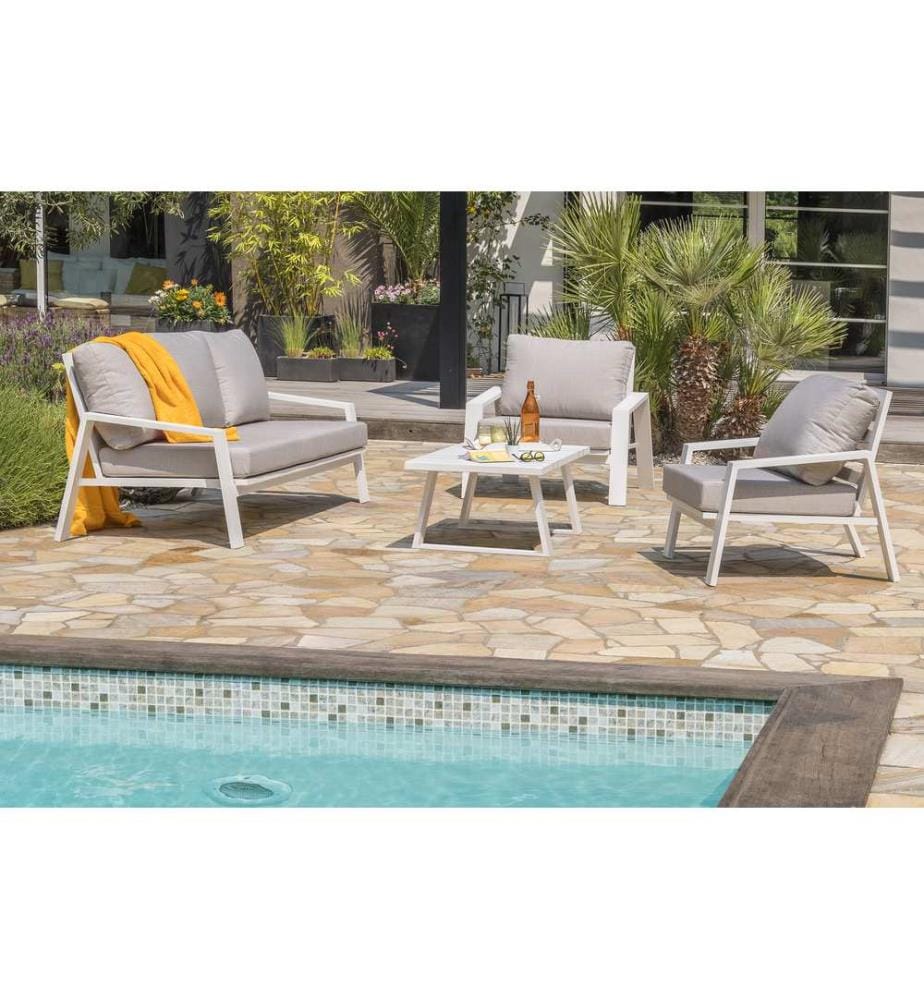Gartensitzgruppe Ibiza 5-Sitzer - Weiss