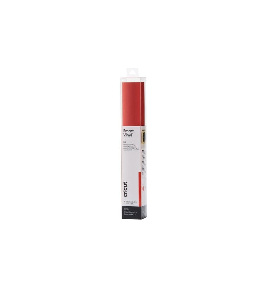 CRICUT - Film de vinyle Brillance Smart, Permanent 33 x 91 cm, Rouge