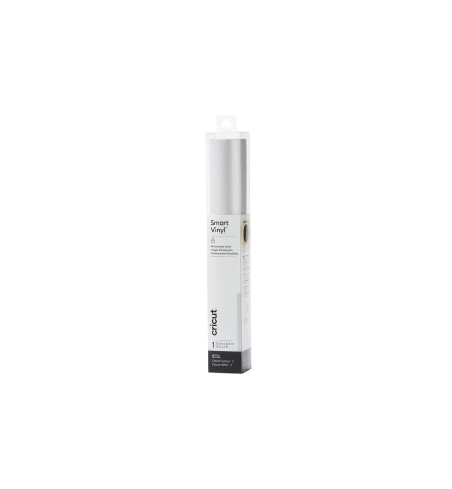 CRICUT - Vinylfolie Smart Glanz, Permanent 33 x 91 cm, Silber