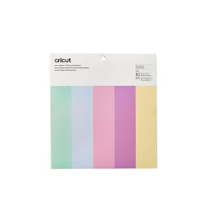 CRICUT - Papier autocollant Smart 30.5 x 30.5 cm, 10 feuilles, Couleurs pastel