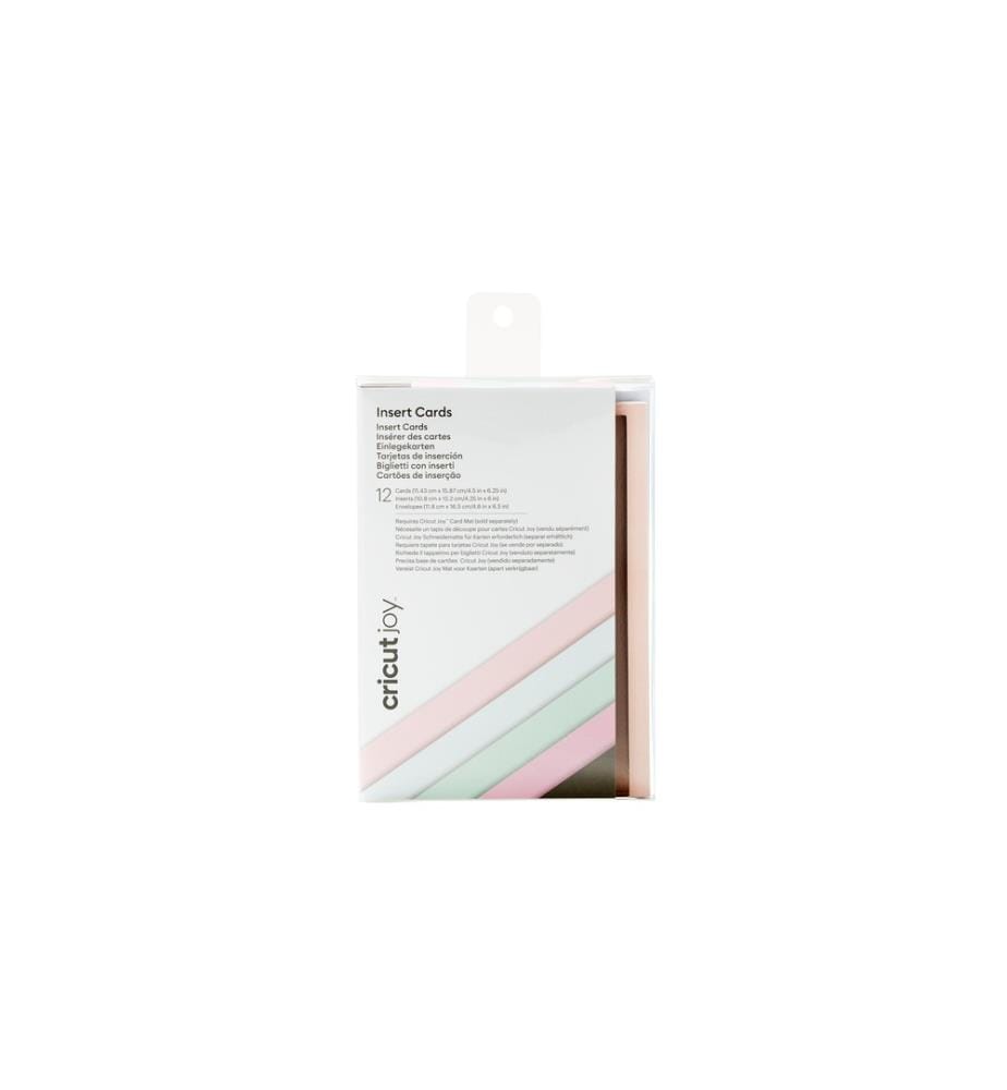 CRICUT - Blankokarte Joy  Braun/Hellgrau/Rosa, 12 Stück