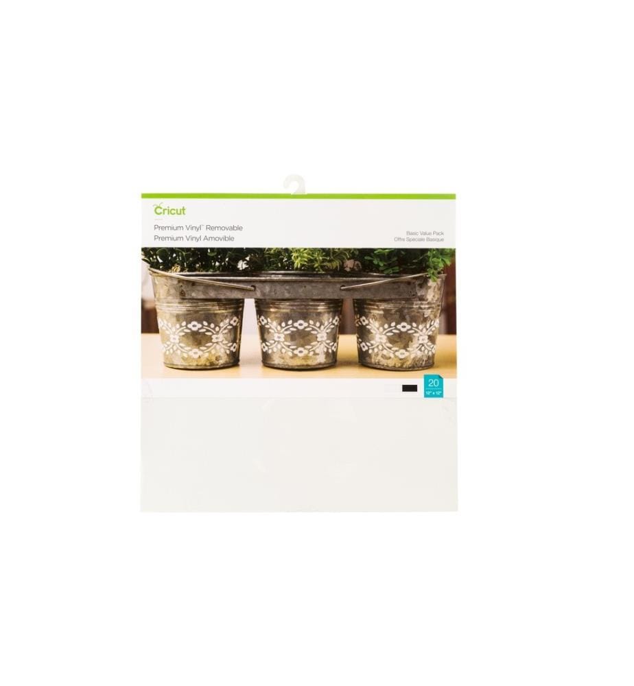 CRICUT - Film de vinyle Kit de démarrage noir/blanc 20 feuilles