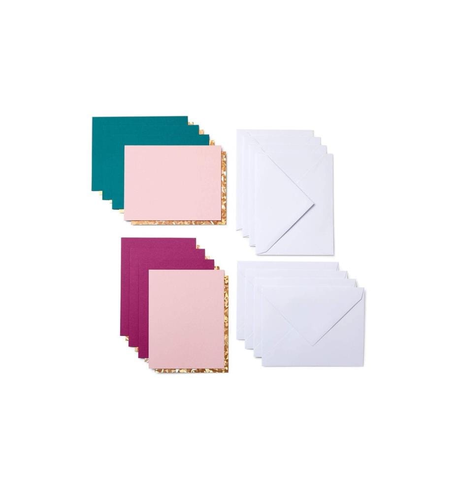 CRICUT - Carte vierge Joy cut-away 10.8 x 14 cm, vert/rose/rose
