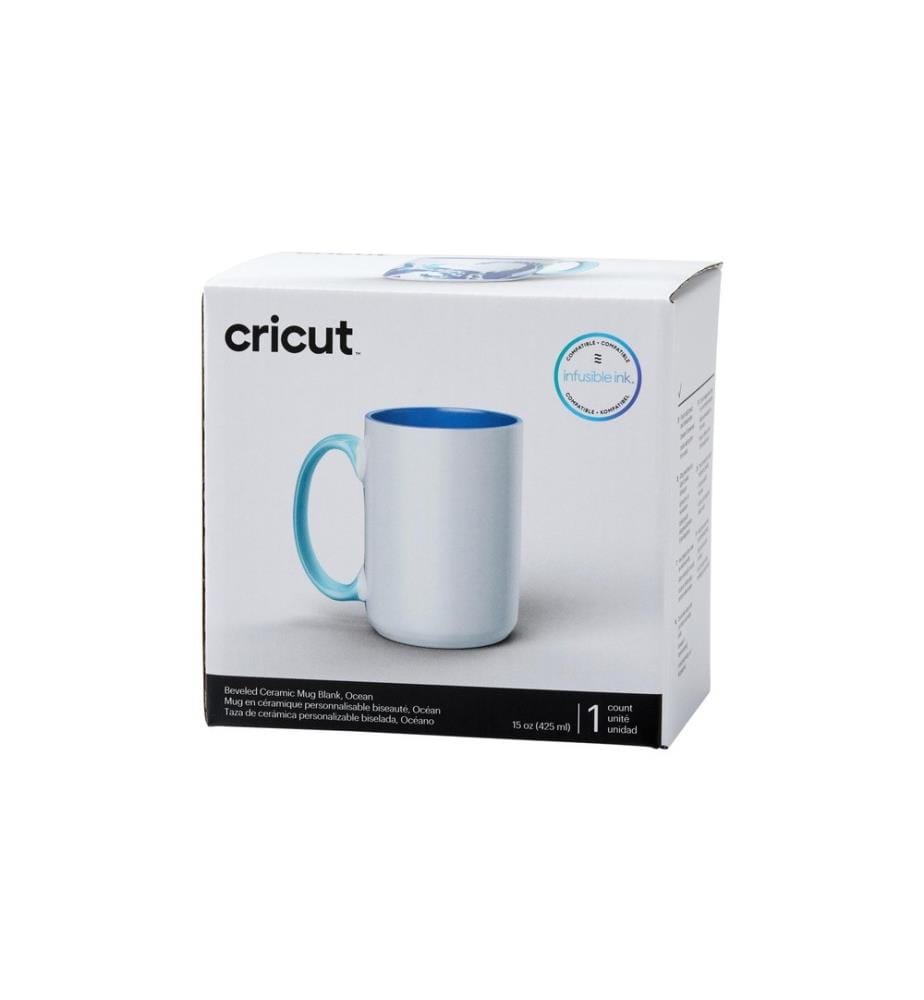 CRICUT - Tasse Infusible Ink Ocean 425 ml, blanc/bleu