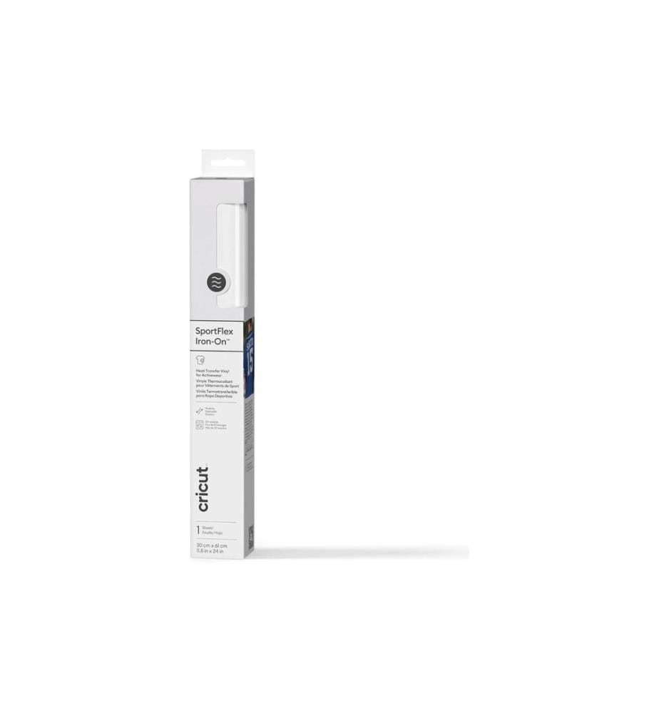 CRICUT - Film thermocollant Sportflex Iron-On 30 x 61 cm, blanc