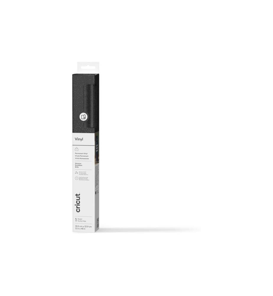 CRICUT - Vinylfolie Permanent Glanz 30.5 x 122 cm, 1 Stück, Schwarz