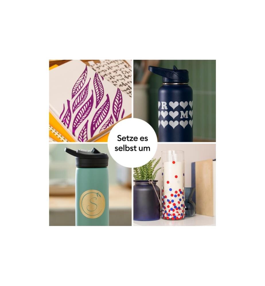 CRICUT - Vinylfolie Permanent Glanz 30.5 x 122 cm, 1 Stück, Schwarz