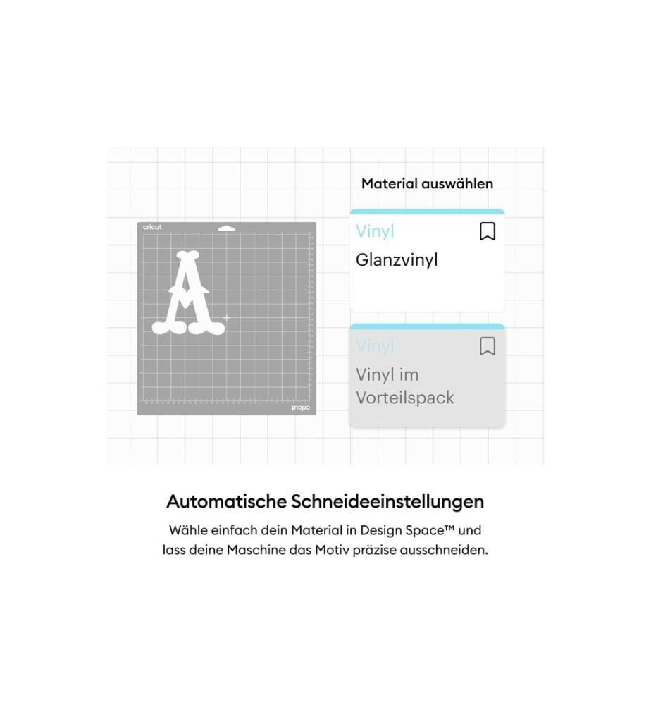 CRICUT - Vinylfolie Permanent Glanz 30.5 x 122 cm, 1 Stück, Schwarz