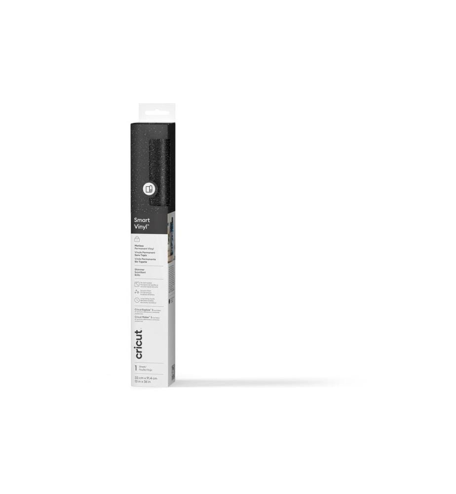 CRICUT - Vinylfolie Smart Permanent 33 x 91 cm, 1 Stück, Schwarz