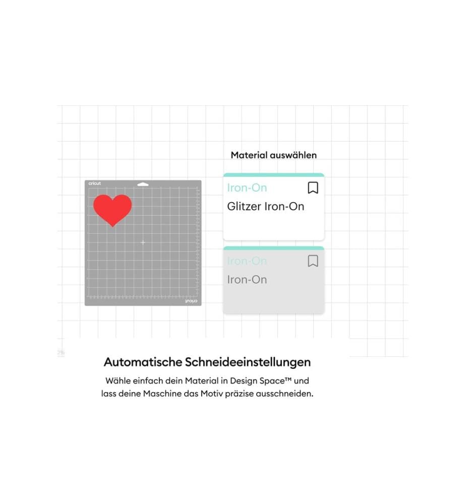 CRICUT - Aufbügelfolie Glitzer Iron-On 30.5 x 48.3 cm , Weiss
