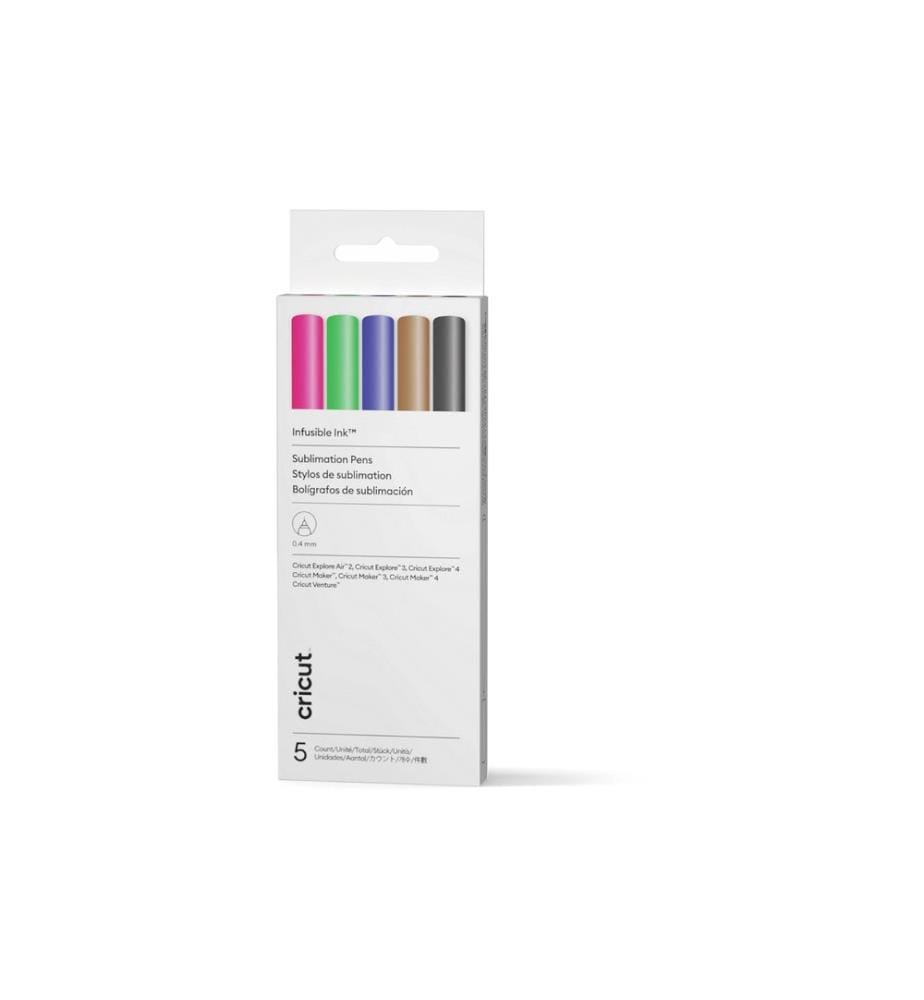 Cricut Infusible Ink Pens 0.4 mm, verschiedene Farben, 5er-Set