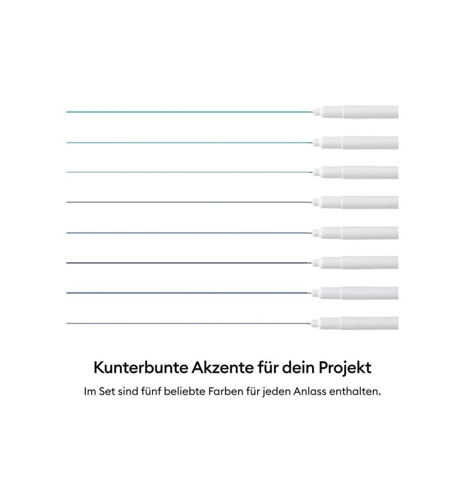 Cricut Infusible Ink Pens 0.4 mm, verschiedene Farben, 5er-Set