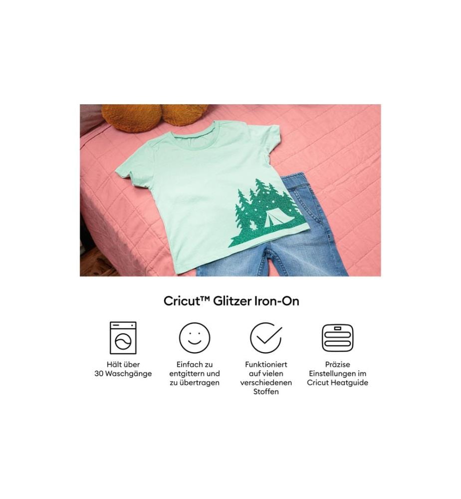 Cricut Film thermocollant pailleté Princess 30.5 x 30.5 cm