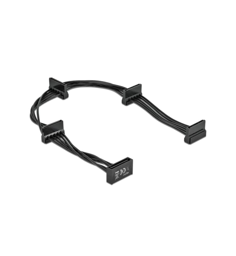 DELOCK - Stromkabel SATA - 4x SATA 40 cm, schwarz